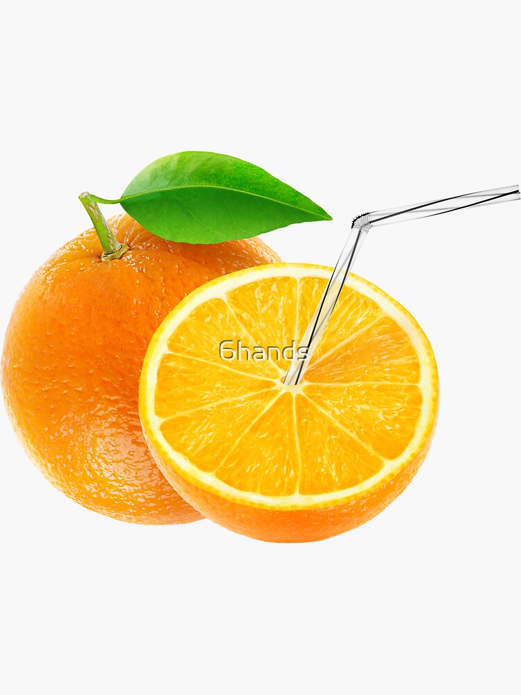 "Orange juice" Sticker by 6hands Redbubble