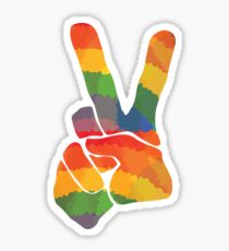 Farbiges Peace Zeichen Sticker