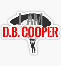 I Am DB Cooper - White Clean Sticker