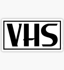 VHS Logo Black Sticker