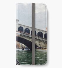 Travelling through Venice - on a Gondola iPhone Wallet/Case/Skin