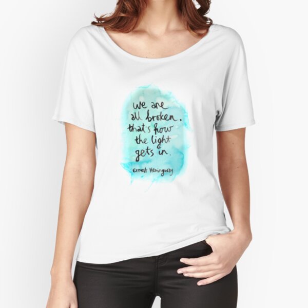 We Are All Broken - On Transparent Relaxed Fit T-Shirt