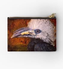 Long Tailed Hornbill Portrait Studio Pouch