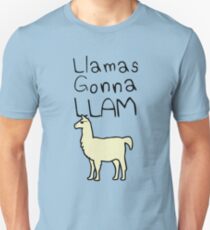 Lamas kommen zu Llam Slim Fit T-Shirt