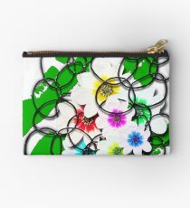 Flowers and Circles Studio Pouch