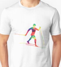 Bunter Langläufer Unisex T-Shirt