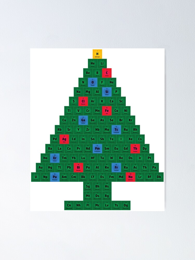 periodic table christmas tree t shirt