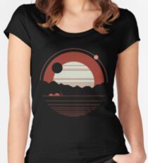 Einsamkeit Tailliertes Rundhals-Shirt