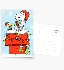 SNOOPY CHRISTMAS 8 Postcards