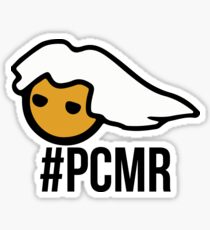 PC Masterrace head - with text - PCMR Sticker