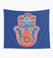 Hamsa Hand Watercolor Wall Tapestry