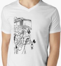 Japanese Mask House Men's V-Neck T-Shirt