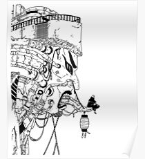 Japanese Mask House Poster