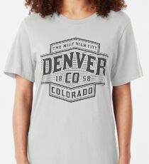 Denver Colorado The Mile High City Slim Fit T-Shirt
