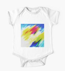 Rainbow Flowers Oil One Piece - Short Sleeve