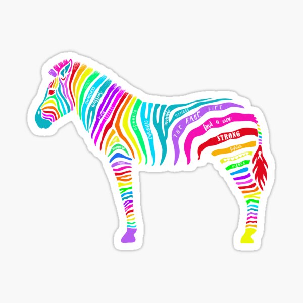 Zebra Words Sticker
