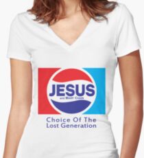 Jesus & Mary Chain - Lost Generation Pepsi Mashup Women's Fitted V-Neck T-Shirt
