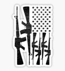 AR-15 2nd Amendment Gun Rights American Flag Sticker