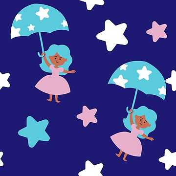Artwork thumbnail, Star girl flying with umbrella by gianjos
