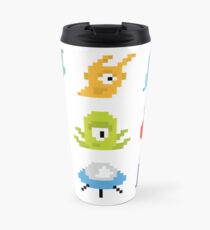 Pixel UFO aliens Travel Mug