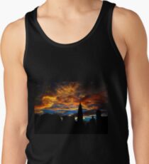 Camisetas de tirantes para hombre Golden Sunset Indigo Sky