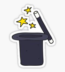 cartoon magician's top hat Sticker