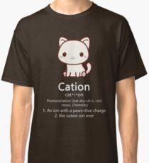 Cute Science Cat T-Shirt Kawaii Cation Chemistry Pawsitive Classic T-Shirt