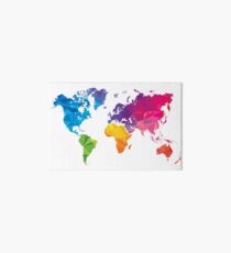 Low poly world map Art Board