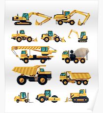 Construction machiner Poster
