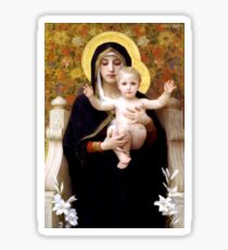 Mother and Child Icon in Gold Sticker