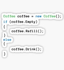 Pegatina Código de café