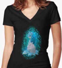 Pokemon Lapras Women's Fitted V-Neck T-Shirt