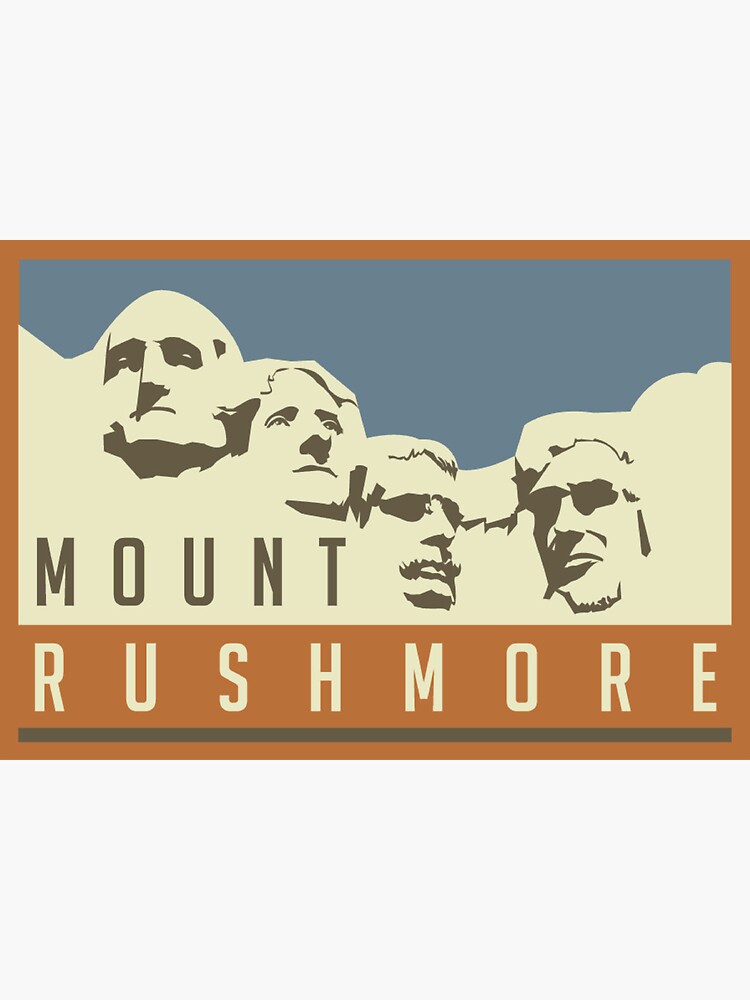 "Mount Rushmore stickers!" Sticker by alexyarrish Redbubble