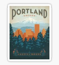 Pegatina Portland, la ciudad de las rosas.