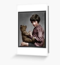 Christopher Robin and Pooh Greeting Card