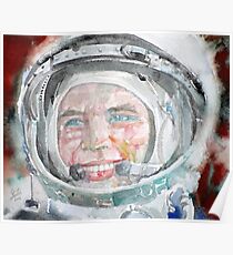 YURI GAGARIN - Aquarellportrait.2 Poster