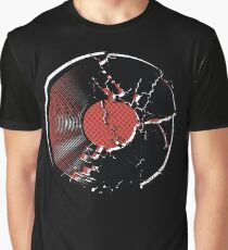 Music Vinyl Record Explosion Comic Style Graphic T-Shirt