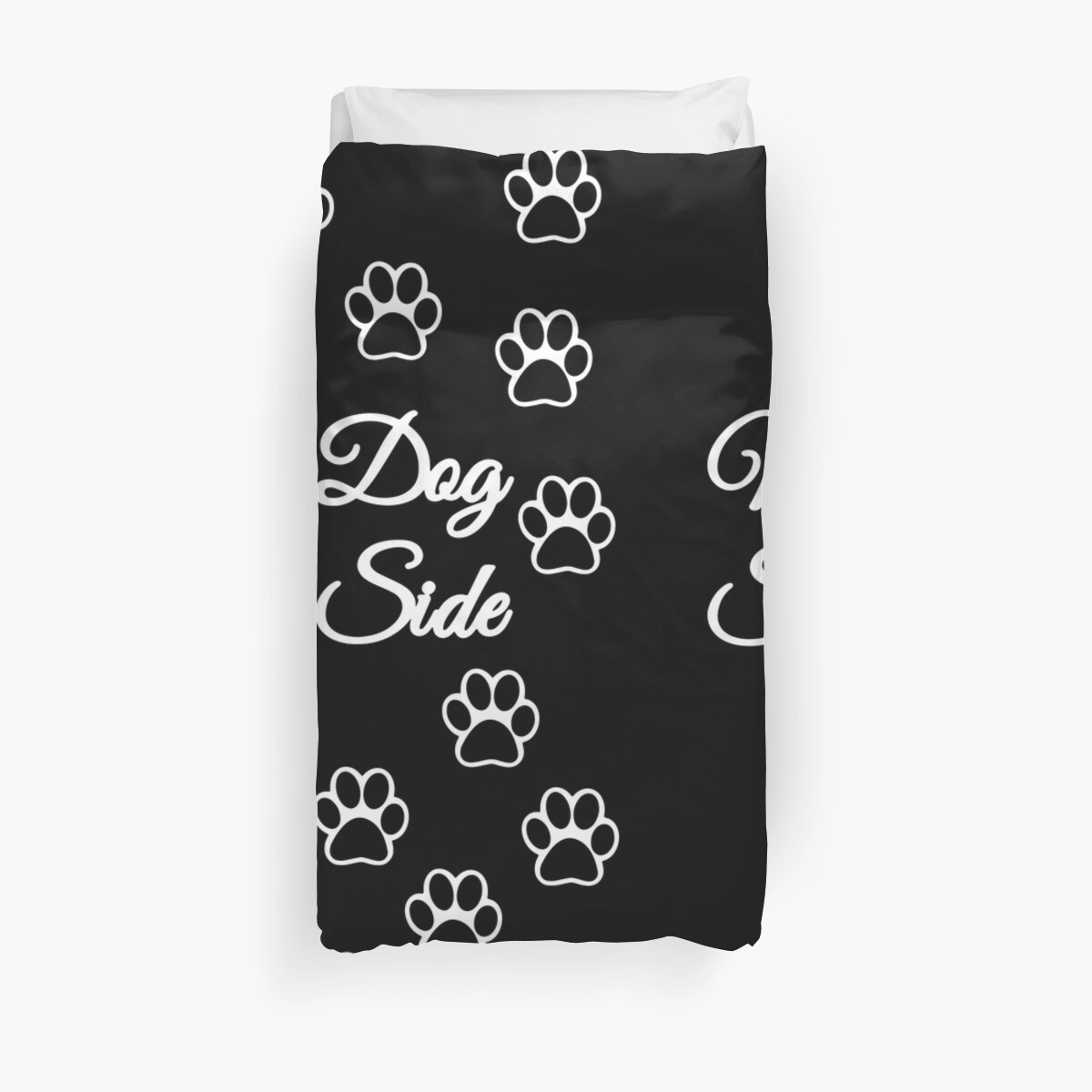 "Dog Side My Side With Paws (select king size)" Duvet Covers by