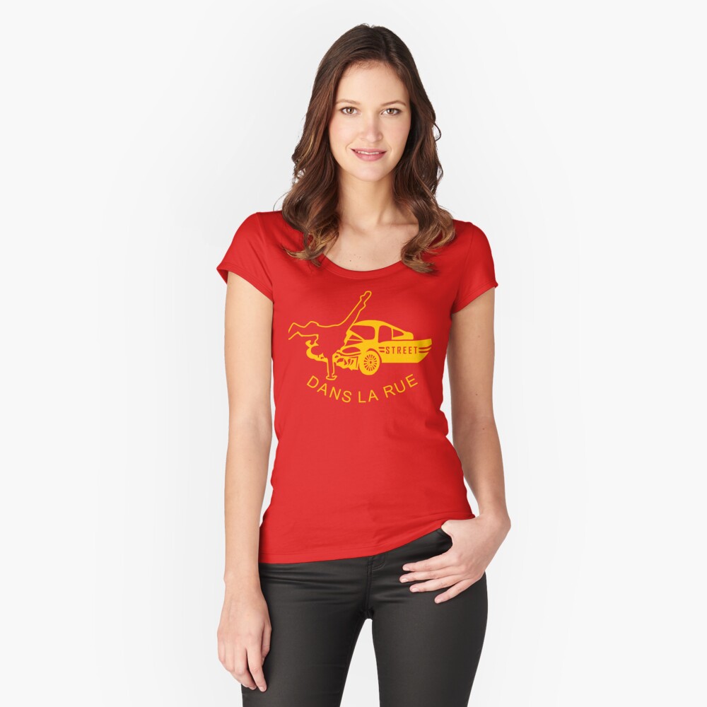 "Dans La Rue" Fitted Scoop T-Shirt