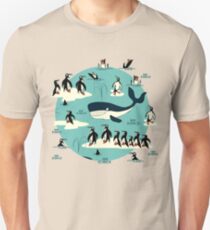 Whales, Penguins and other friends Unisex T-Shirt