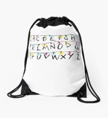 Stranger Things Wall Drawstring Bag