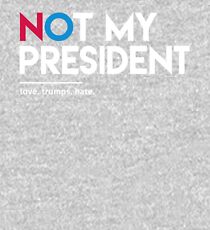 Not My President (Love Trumps Hate) Kids Pullover Hoodie