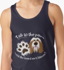 Talk to the paw brown beardie Tank Top