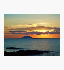 Sunset over Ailsa Craig Photographic Print