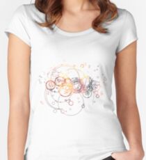Time Lord Writing (schwarz) Tailliertes Rundhals-Shirt
