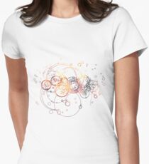 Time Lord Writing (schwarz) Tailliertes T-Shirt für Frauen