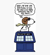 Snoopy and Dr Who Photographic Print