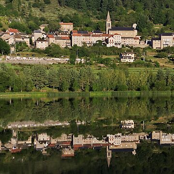 Artwork thumbnail, Saint Martial village reflected on the lake by patmo