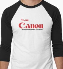 Team Canon! - why nikon when you can CANON. Men's Baseball ¾ T-Shirt