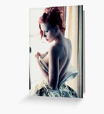 Scarlett Johansson - Film Grain Greeting Card